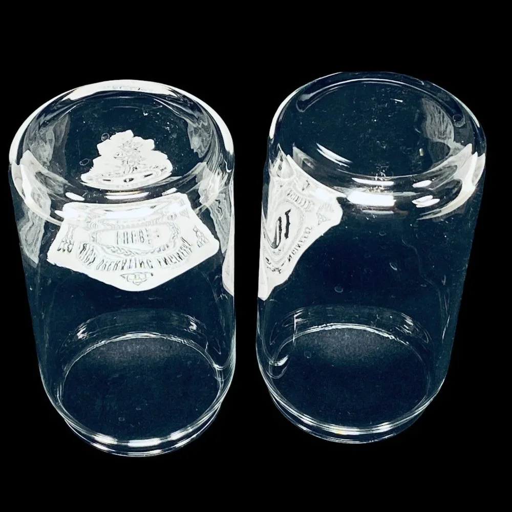 Local 701 Union Operating Engineers Set of 2 Beer Can Shape Glass Tumblers 16 oz
